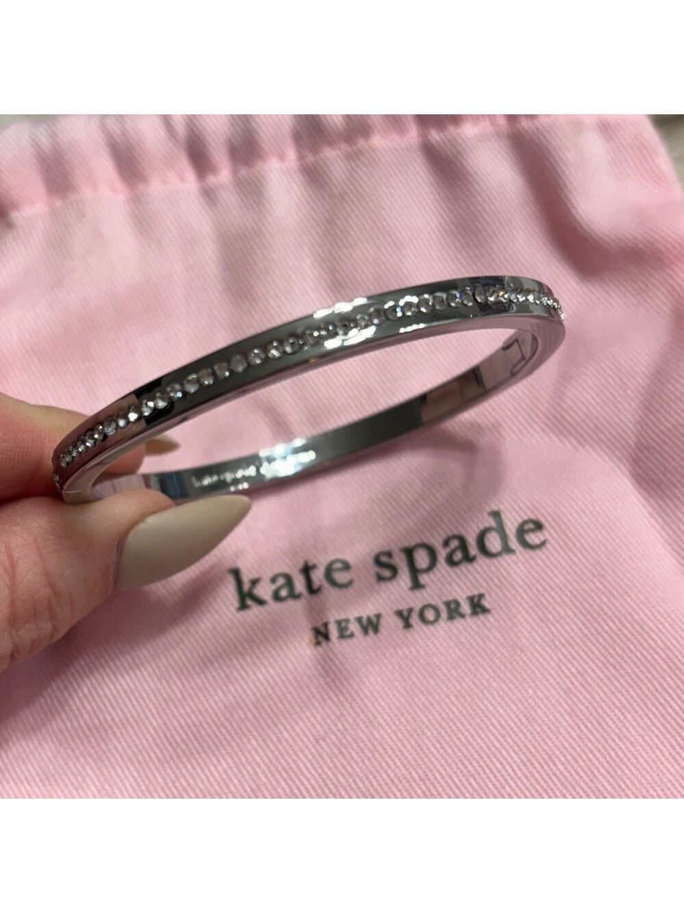 kate spade Silver Ring It Up Pave Bangle - Picture 5 of 7